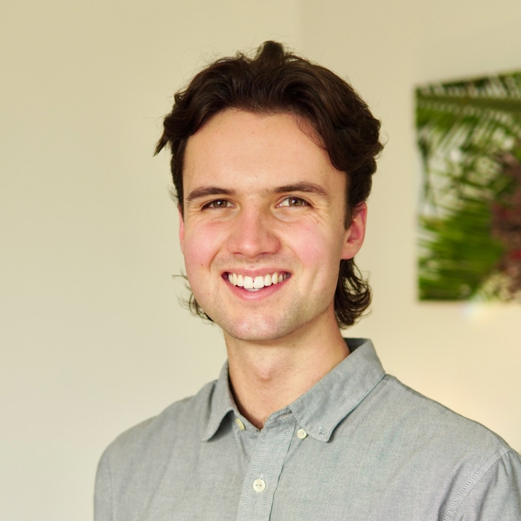 Elliot Blyth smiling at the camera